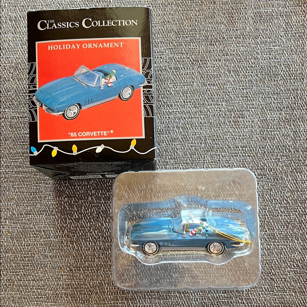 Blue '65 Corvette Holiday Ornament Classic Collection New in Box Enesco 1996
